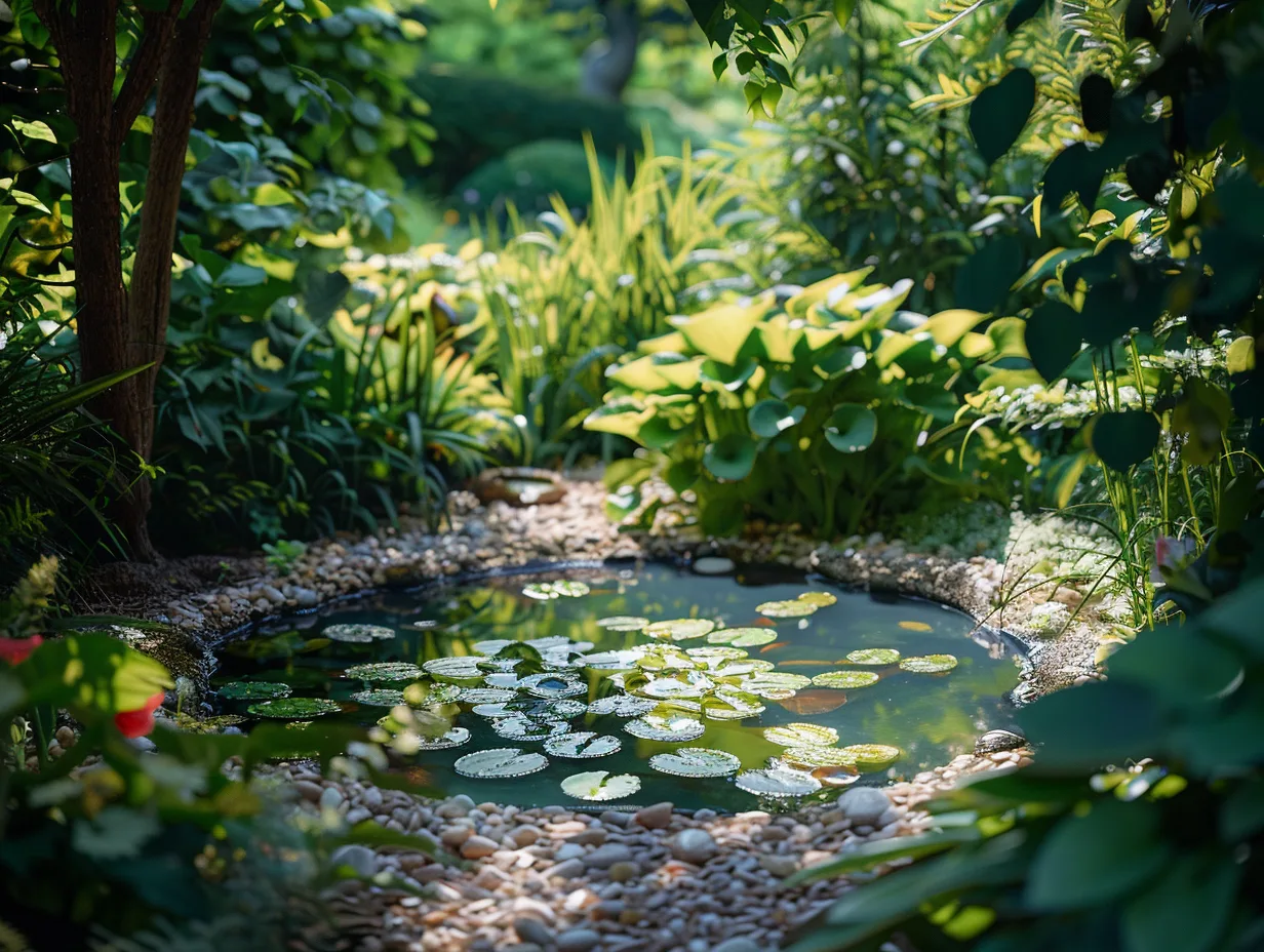 Bâche bassin assurant l'étanchéité pour un jardin sain et esthétique
