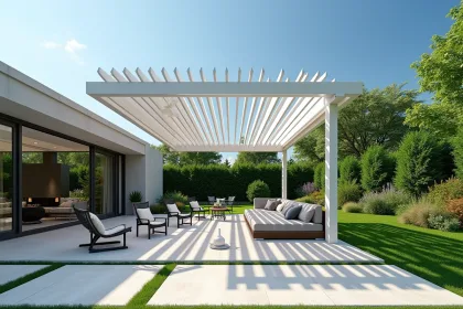 Lames orientables d'une pergola bioclimatique pour un confort optimal