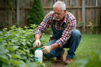 Jardin bien entretenu avec des conseils anti-orties
