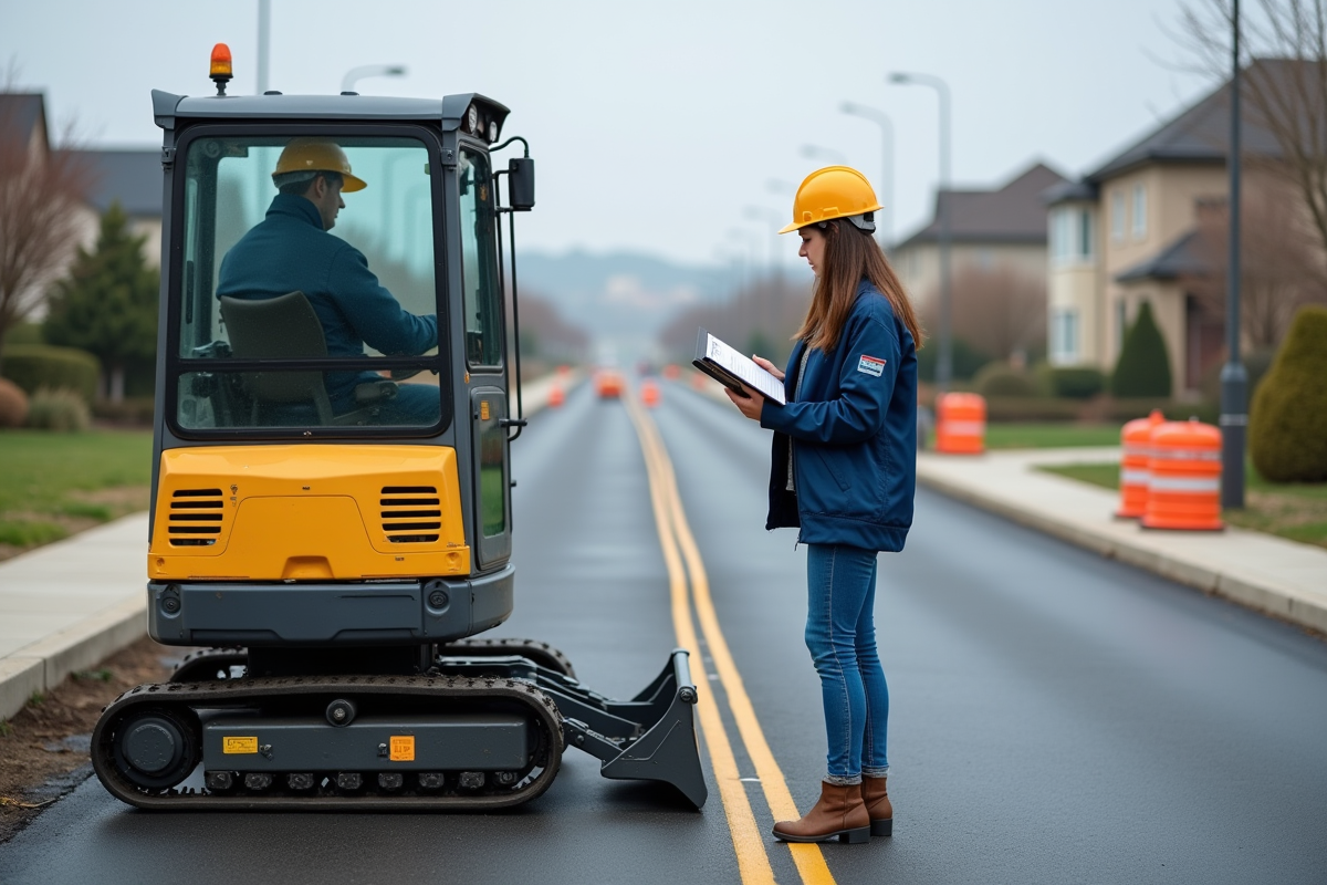 Jeune femme superviseure discutant à côté d